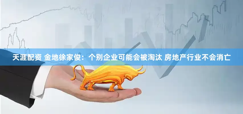 天涯配资 金地徐家俊：个别企业可能会被淘汰 房地产行业不会消亡