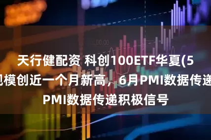 天行健配资 科创100ETF华夏(588800)规模创近一个月新高，6月PMI数据传递积极信号